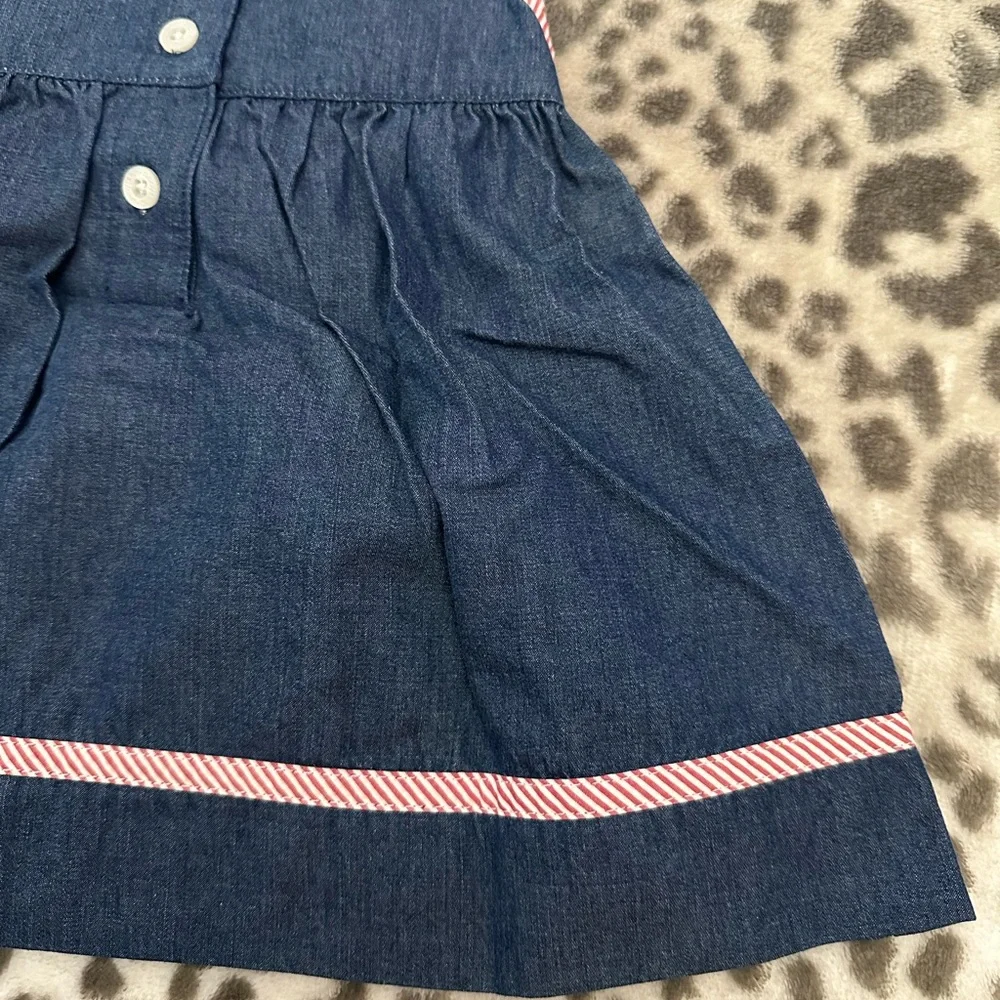 2003 Y2K babyGap Chambray Dress in Dark Blue Size 3-6 months
